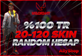 [V.İ.P] %100 TR 20-120 SKİN ARASI RANDOM HESAP