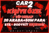 ⭐(AİRLİ VİP)CAR PARKİNG 2-KİŞİYE ÖZEL HESAP⭐