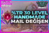 ⭐️VIP+[HandMade] Ban Yok-TR 30 LEVEL UNRANKED⭐️