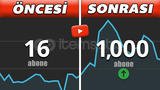  YOUTUBE 1000 GERÇEK ABONE (VİP HİZMET) 