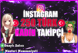 ⭐[VİP] İnstagram 250 TÜRK Kadın Takipçi ⭐
