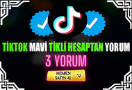 ⭐️VİP⭐️Tiktok Mavi Tikli Yorum | 3 Yorum