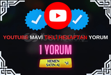 ⭐️VİP⭐️Youtube Mavi Tikli Yorum | 1 Yorum