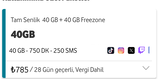VODAFONE 40+40GB