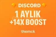 ⭐️☘️Discord 1 Aylık 14x Boost❤️Botsuz/Hızlı❤️