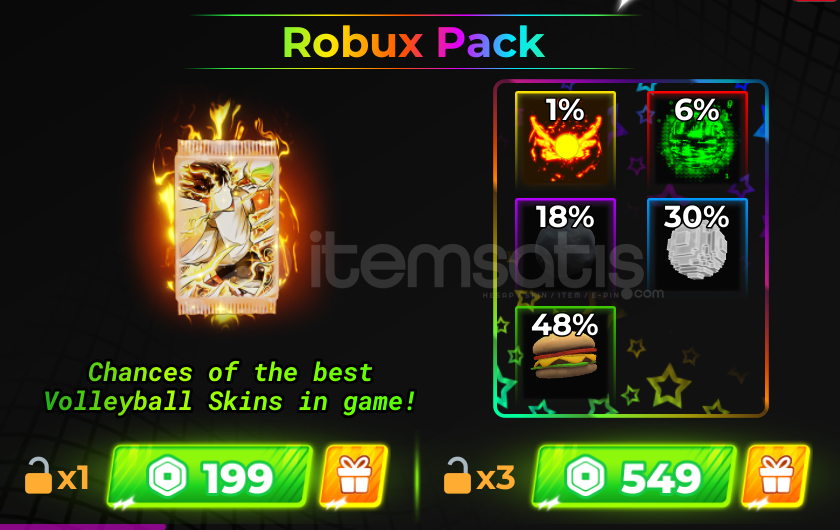 Volleyball Legends Robux Pack x3 Volleyball Legends Robux Pack x3