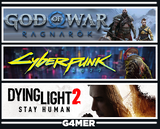 Cyberpunk 2077 + GOW Ragnarök + Dying Light 2