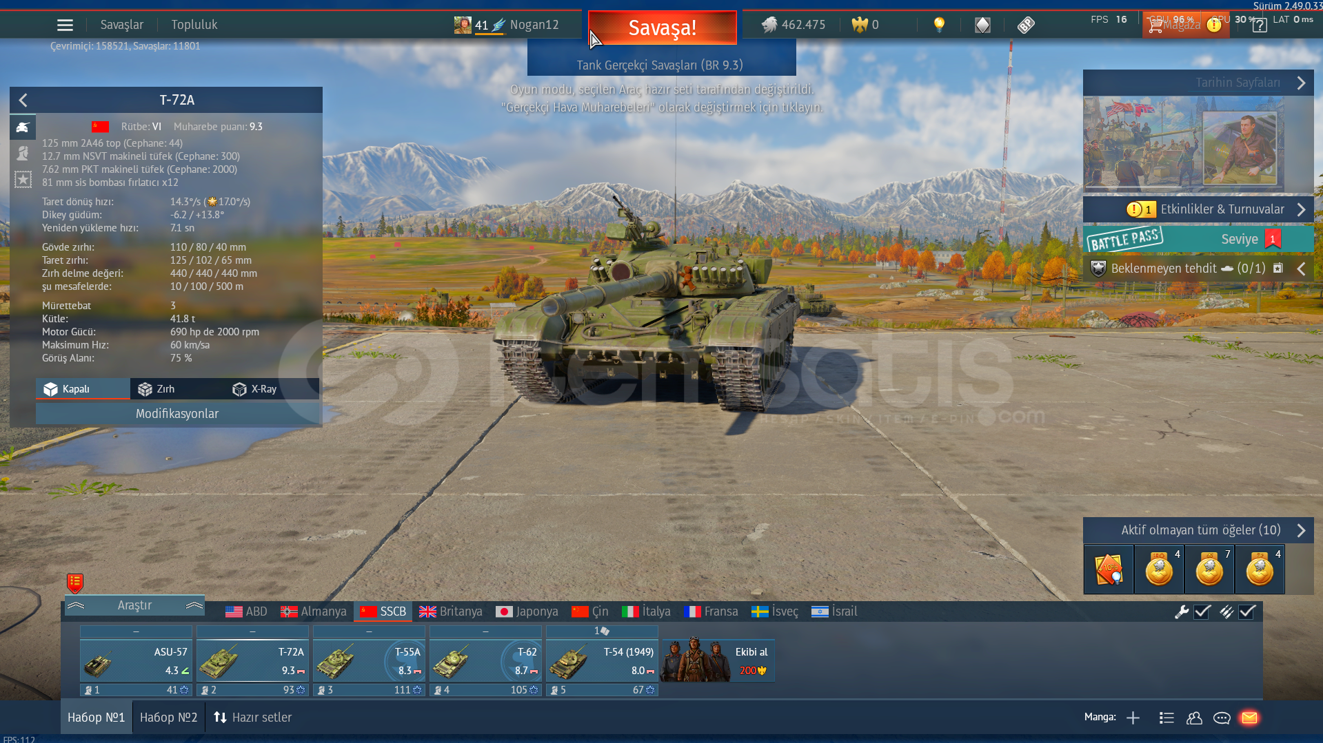 WAR THUNDER RUSYA T72A  WAR THUNDER RUSYA T72A