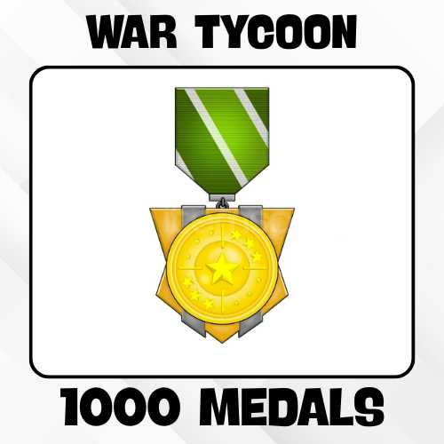 War Tycoon 1K / 1000 Medal ( VERGİ ÖDENİYOR ) War Tycoon 1K / 1000 Medal ( VERGİ ÖDENİYOR )