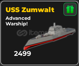 ✨War Tycoon USS Zumwalt ✨