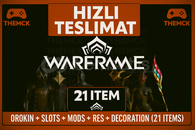 ⭐️WARFRAME Orokin + Slots + Mods + 21 İtems❤️
