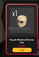 Kayak maskesi kırmızı göz | Da hood