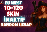 ✨[WEST] İNAKTİF 10-120 SKIN LOL RANDOM HESAP✨