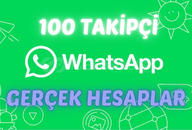 WHATSAPP 100 KANAL TAKİPÇİ
