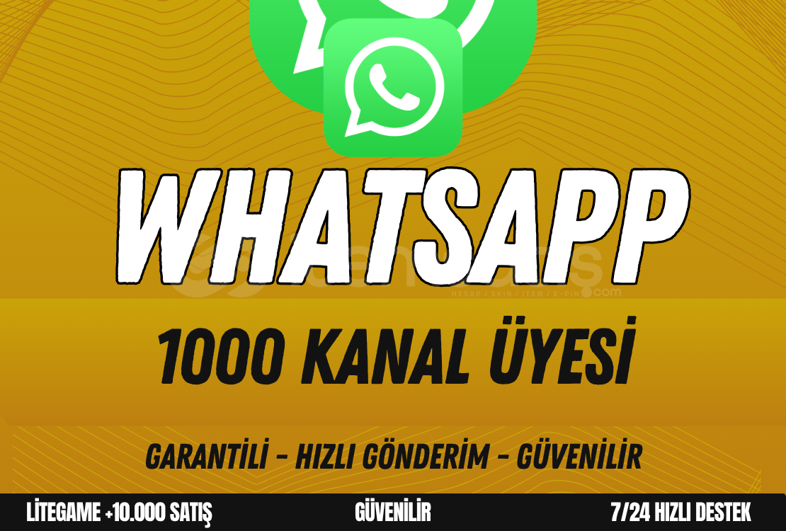 ⭐WHATSAPP⭐ 1000 ADET GERÇEK KANAL ÜYESİ ⭐WHATSAPP⭐ 1000 ADET GERÇEK KANAL ÜYESİ