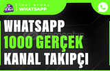 Whatsapp 1000 Gerçek Kanal Takipçi | HIZLI