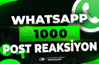⭐Whatsapp 1000 Post Reaksiyon | HIZLI⭐