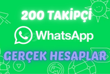 WHATSAPP 200 KANAL TAKİPÇİ