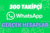 WHATSAPP 300 KANAL TAKİPÇİ