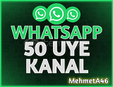 Whatsapp 50 Kanal Üye - Anlık