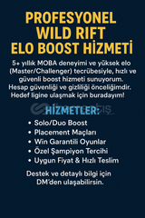 Wild rift boost Uygun Fiyata 