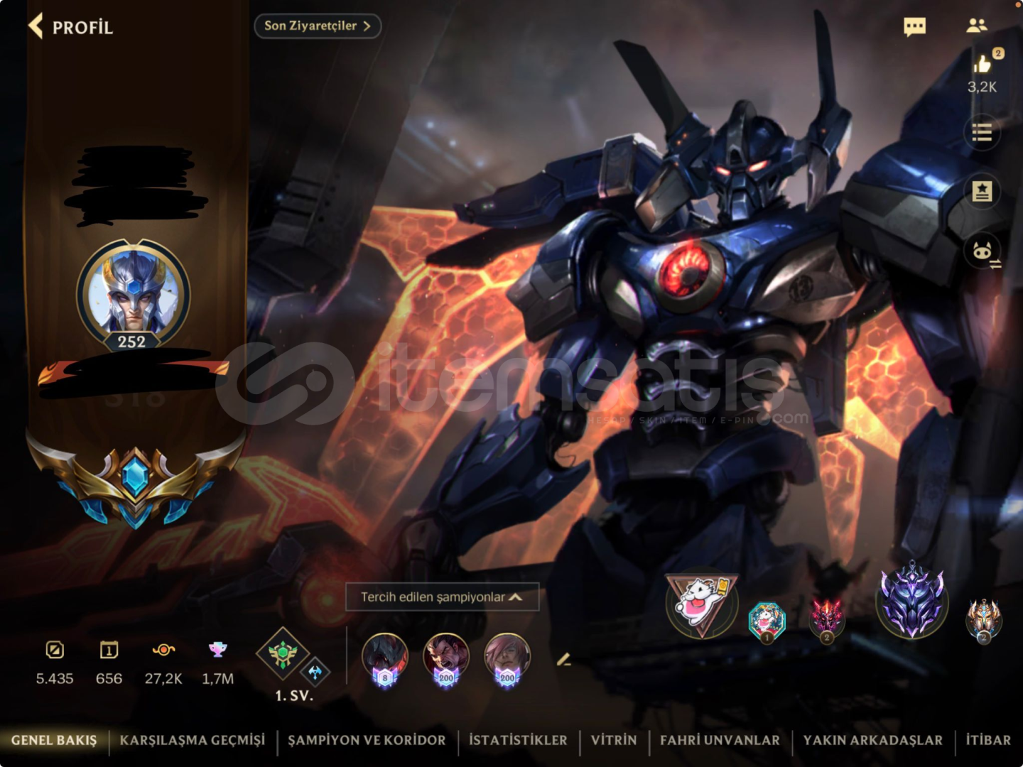 Wild rift top jungle mid main cha hesap