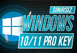 Windows 10/11 Pro Key Sınırsız + Garanti
