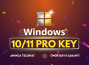 ⭐ Windows 10 / 11 Pro Key – [GARANTİ] [SINIRSIZ]