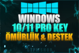 ⭐WİNDOWS 10/11 PRO KEY GARANTİLİ [OTO TESLIM]