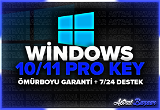 Windows 10/11 Pro Key + Ömür Boyu Garanti