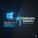 ⭐Windows 10-11 Pro Key ✅Ömür Boyu Garantili