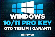 ✅WİNDOWS 10/11 PRO KEY | OTO TESLİM | GARANTİ✅