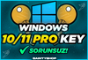 ⭐Windows 10/11 Pro Key | Sınırsız+Anlık✅