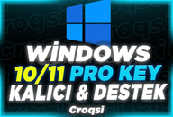 ⭐️Windows 10/11 Pro Key ✅Sorunsuz + Garantili!