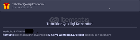 Wolfteam 1875 Nakit/5.000 Joypara