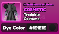 World Zero 1E Headless Horseman Costume