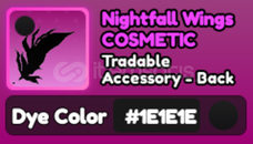 World Zero 1E Nightfall Wings