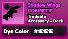 World Zero 1E Shadow Wings