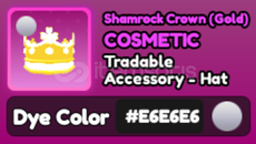 World Zero E6 Shamrock Crown (Gold)