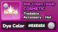 World Zero E6 Star Crown (Gold)