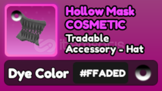 World Zero FADED Hollow Mask