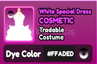 World Zero FADED White Special Dress