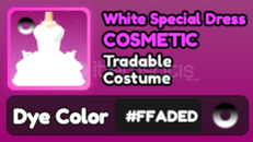 World Zero FADED White Special Dress