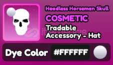 World Zero FFF Headless Horseman Skull World Zero FFF Headless Horseman Skull