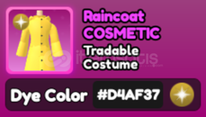 World Zero Gold Raincoat