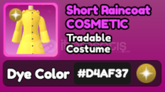 World Zero Gold Short Raincoat