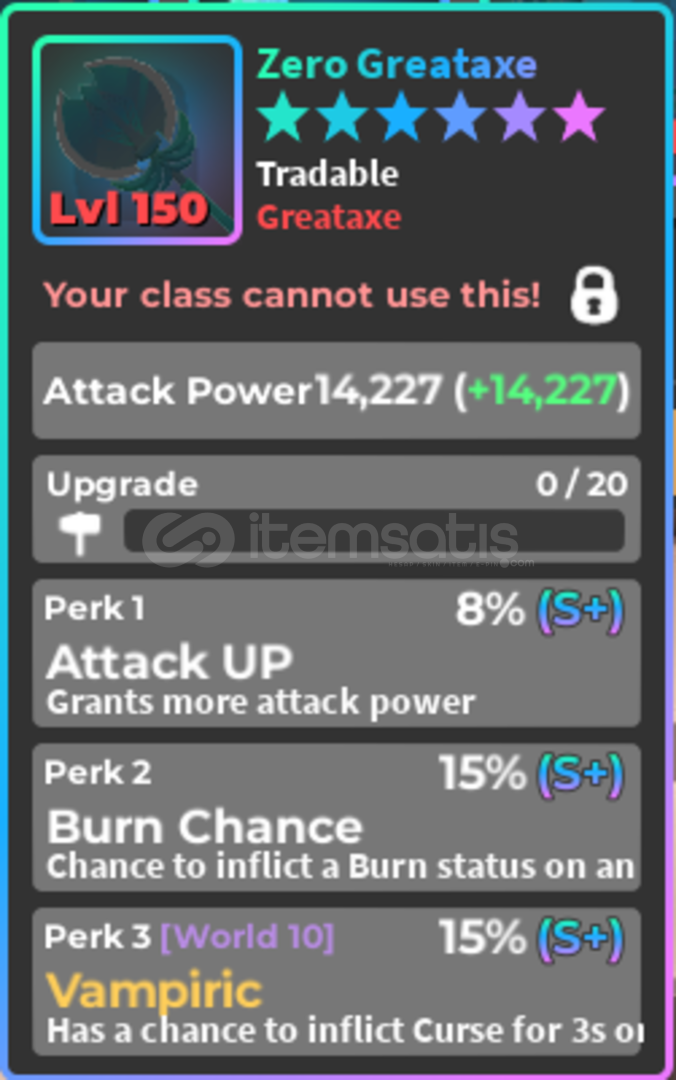 World Zero Perfect Greataxe World Zero Perfect Greataxe