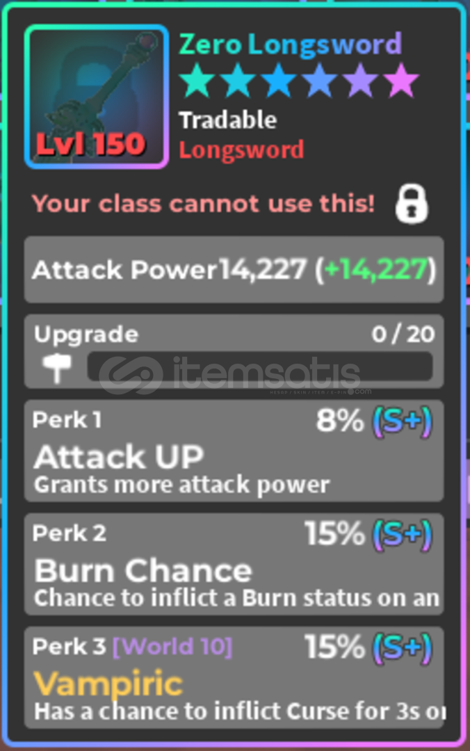 World Zero Perfect Longsword World Zero Perfect Longsword
