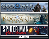Hogwarts Legacy +GOW Ragnarök+ Spider Man Miles