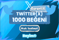 X (TWITTER) 1.000 BEĞENİ / GARANTİLİ